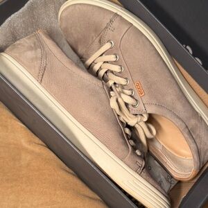 ECCO Women’s Low-Top Sneakers in Taupe Suede